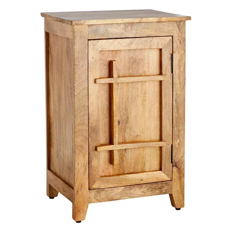 1-Door Mango Wood Cabinet