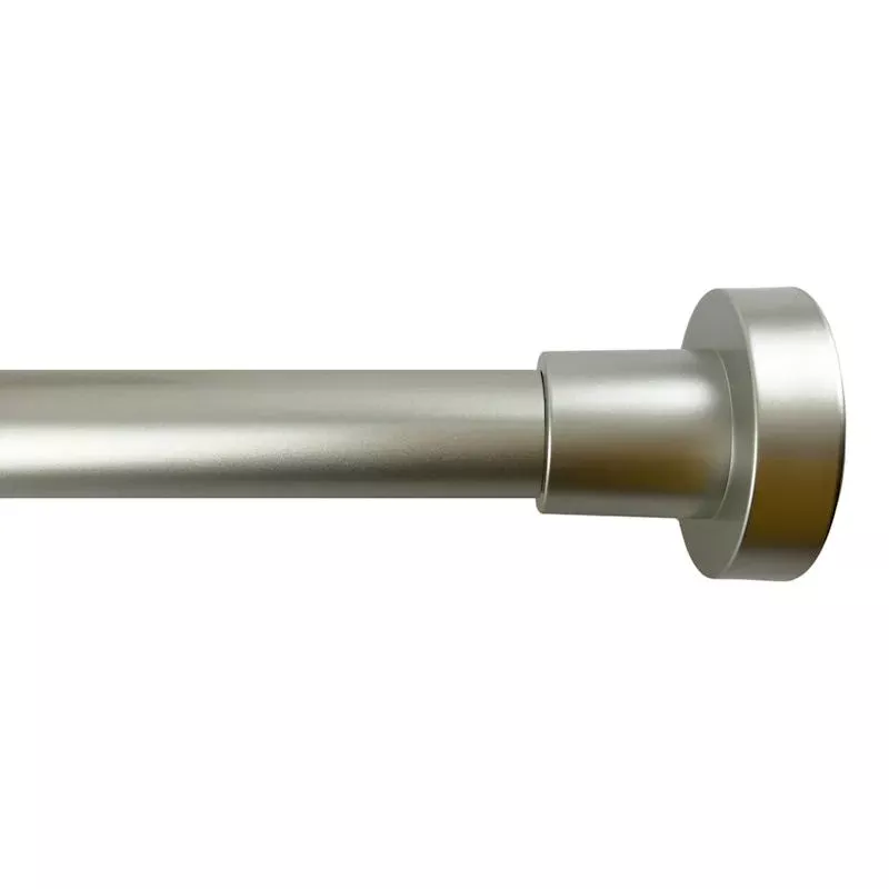1" Nickel Tension Curtain Rod, 35-84"