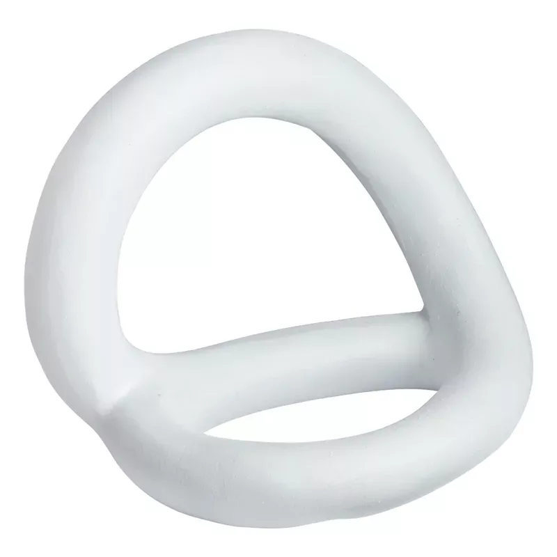 1-Piece White Resin Bookend, 4"