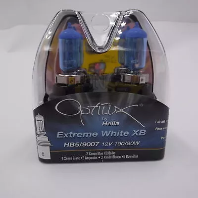 1 Set HELLA Optilux Extreme White XB Light Bulbs HB5/9007, 12V, 100/80W