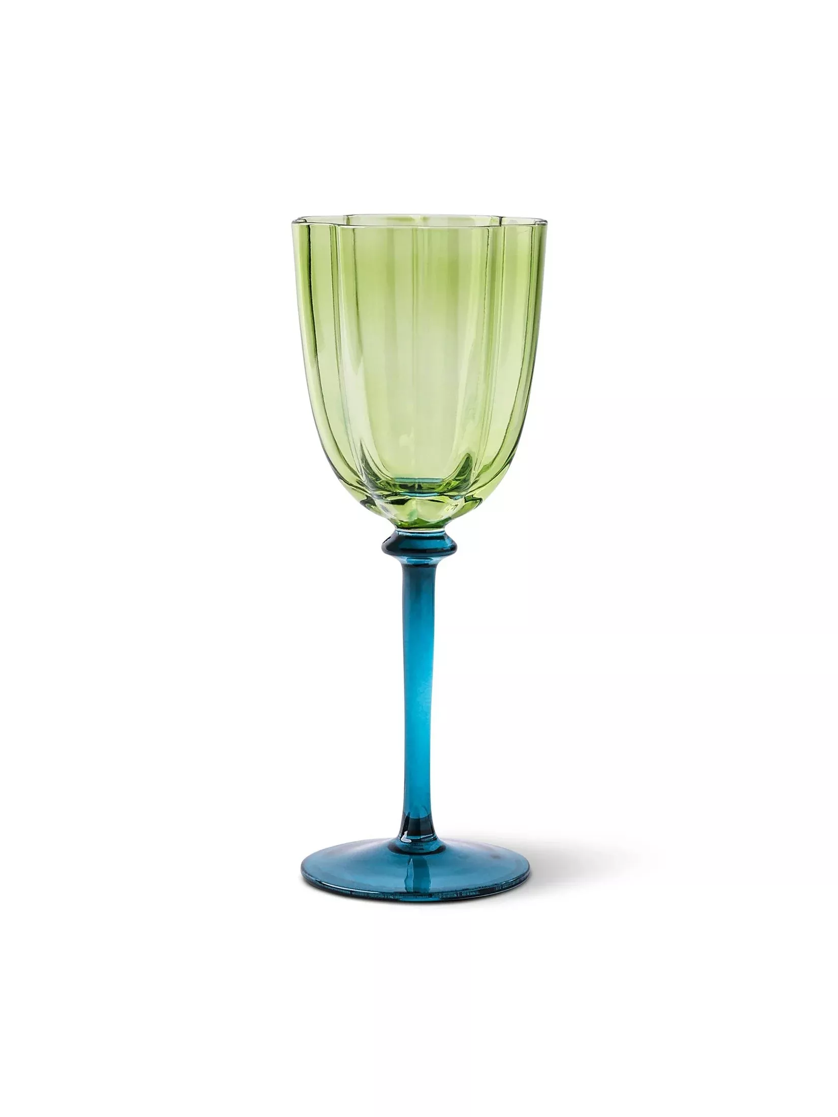 10.1oz Two Tone Wine Glass - Teal and Green.