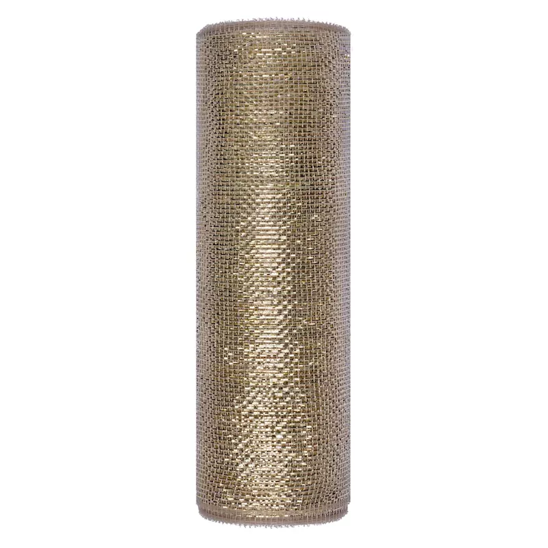 10.5" Champagne Mesh Ribbon, 10yd