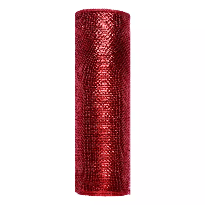 10.5" Red Mesh Ribbon, 10yd
