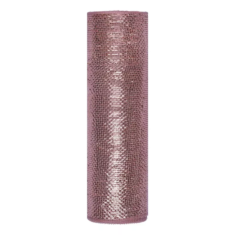 10.5" Rose Gold Mesh Ribbon, 10yd