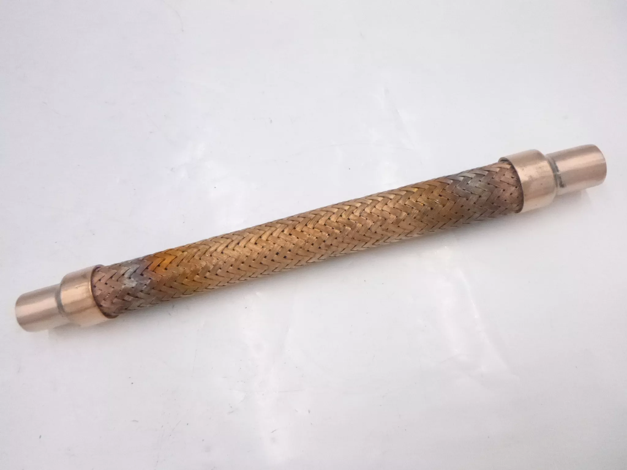 10″ Copper Vibration Eliminator Braided Flex Hose 12Y24 450PSI
