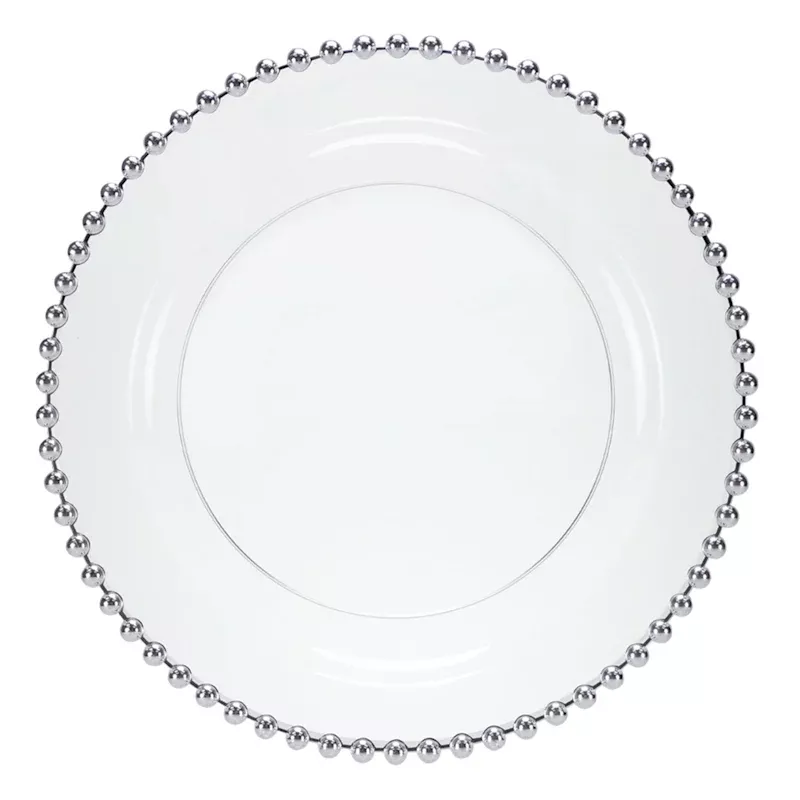 10-Count Beaded Salad Plate, 7.75"