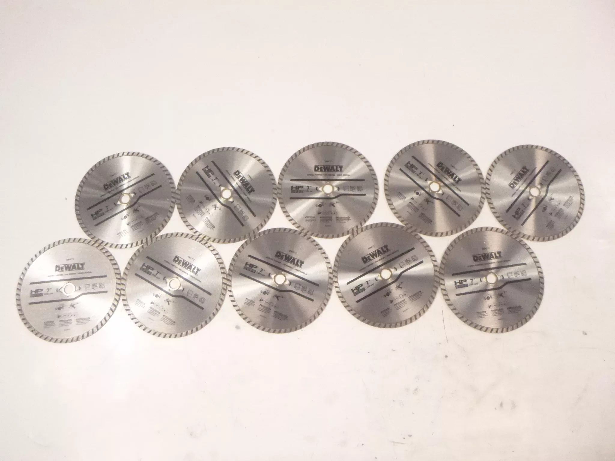 10 OEM Pack DeWalt 7″ General Purpose Diamond Grinding Wheel Blade DW4712