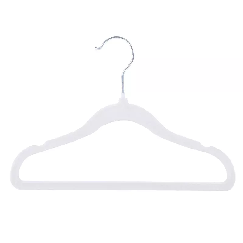 10-Pack Kids Flocked Hangers, Cloud Dancer