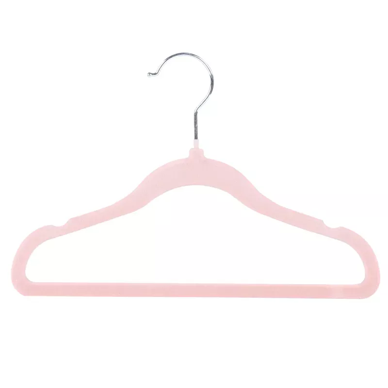 10-Pack Kids Flocked Hangers, Strawberry Cream