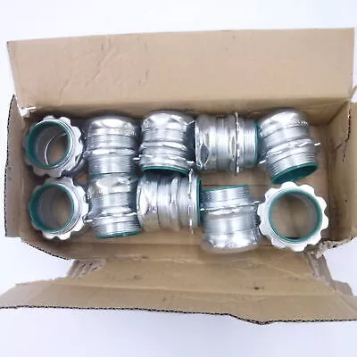 10 Pack Konkore CC150-ICRKON 1-1/2″ Compression Connectors w/Insulated Throat