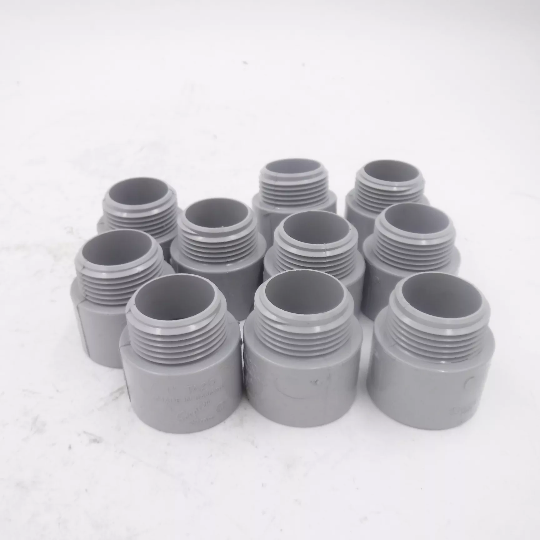 10 Pack Sceptor TA20 1″ Slip x 1″ MIPT PVC Conduit Adapter Fitting Gray