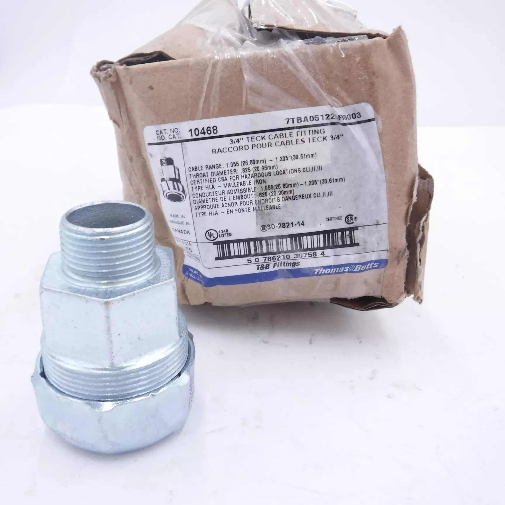 10 Pack Thomas & Betts 3/4″ Teck Liquid Tight Cable Fitting 1.055″-1.205″