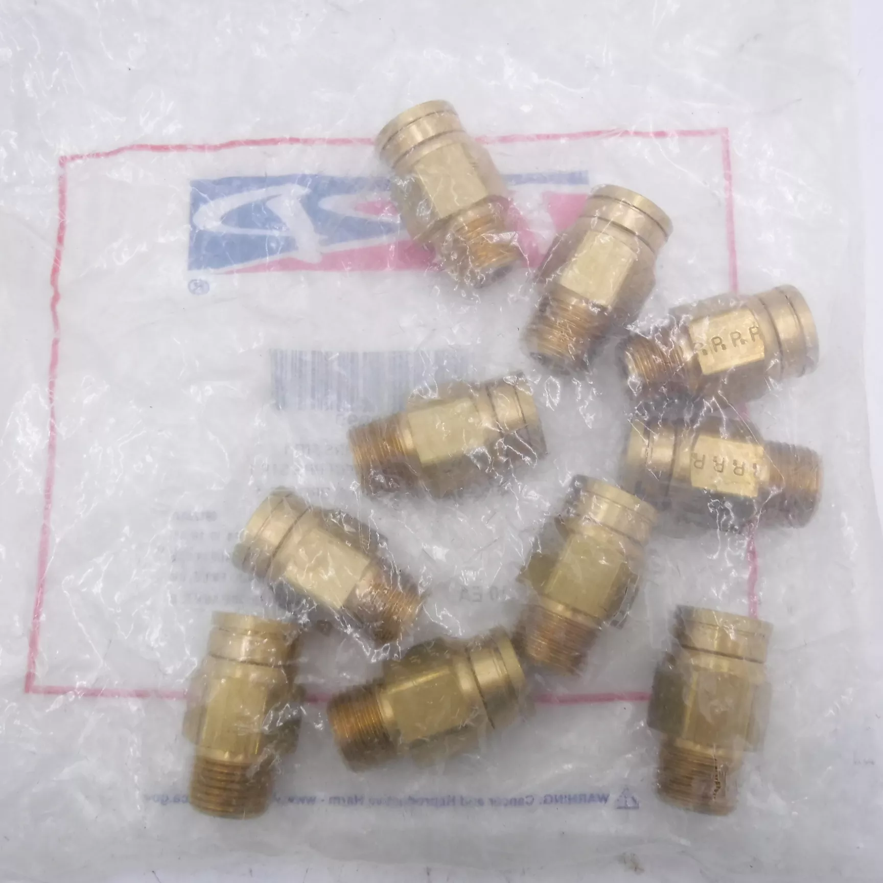 10 Pack TRP FG8999 Brass Push Connect Fitting 1/2″X3/8″