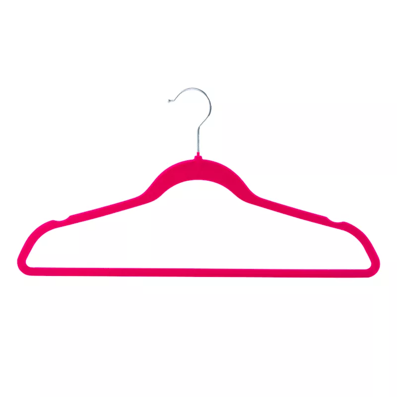 10-Pack Velvet Hanger Sets, Fuchsia