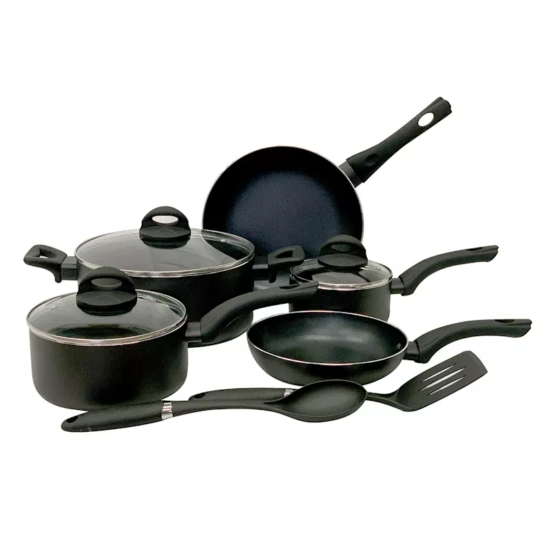 10-Piece Non-Stick Aluminum Finish Cookware Set