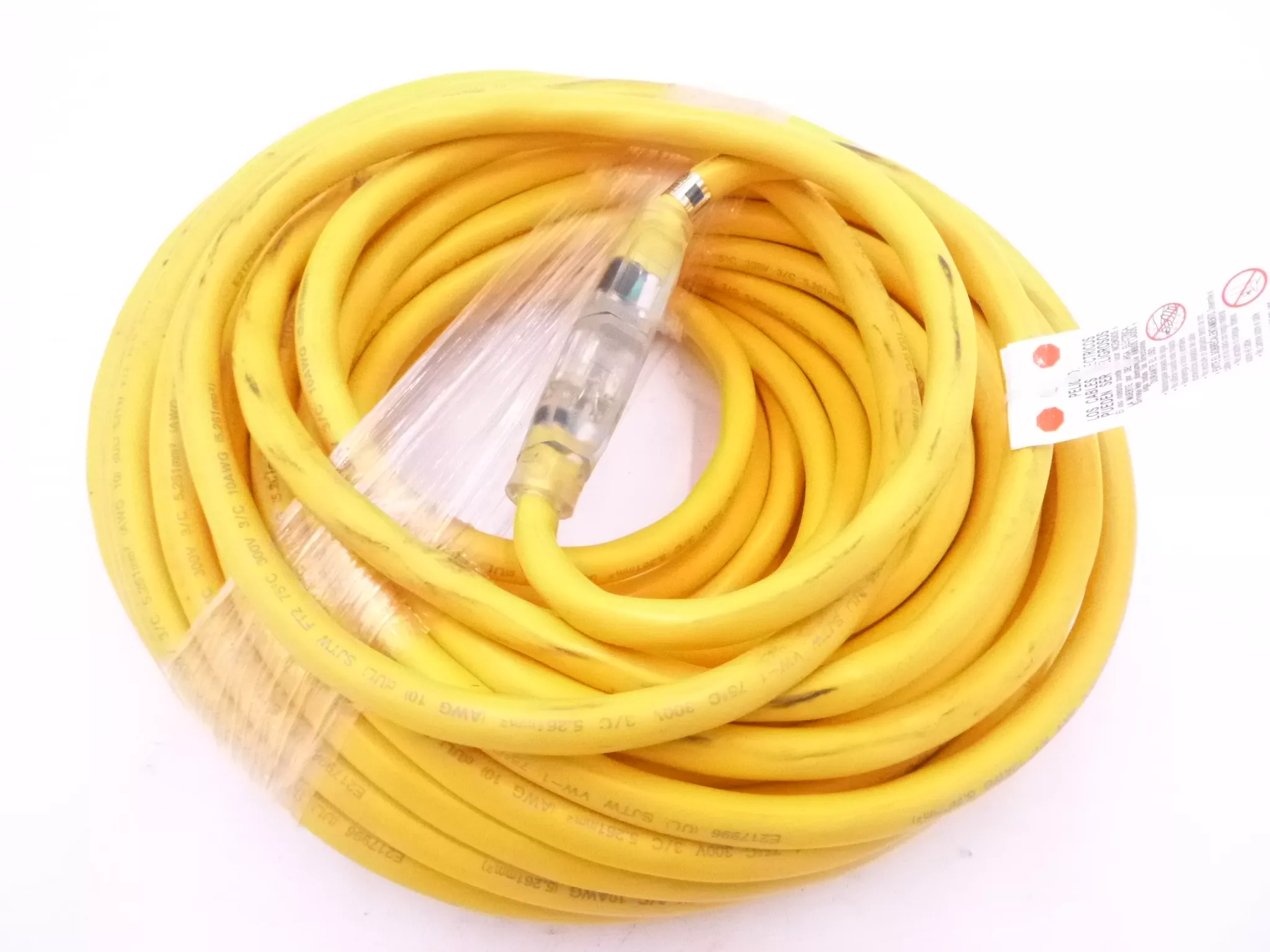 100′ Heavy Duty SJTW 300V 3/C 10AWG E217996 Indoor/Outdoor Extension Cord