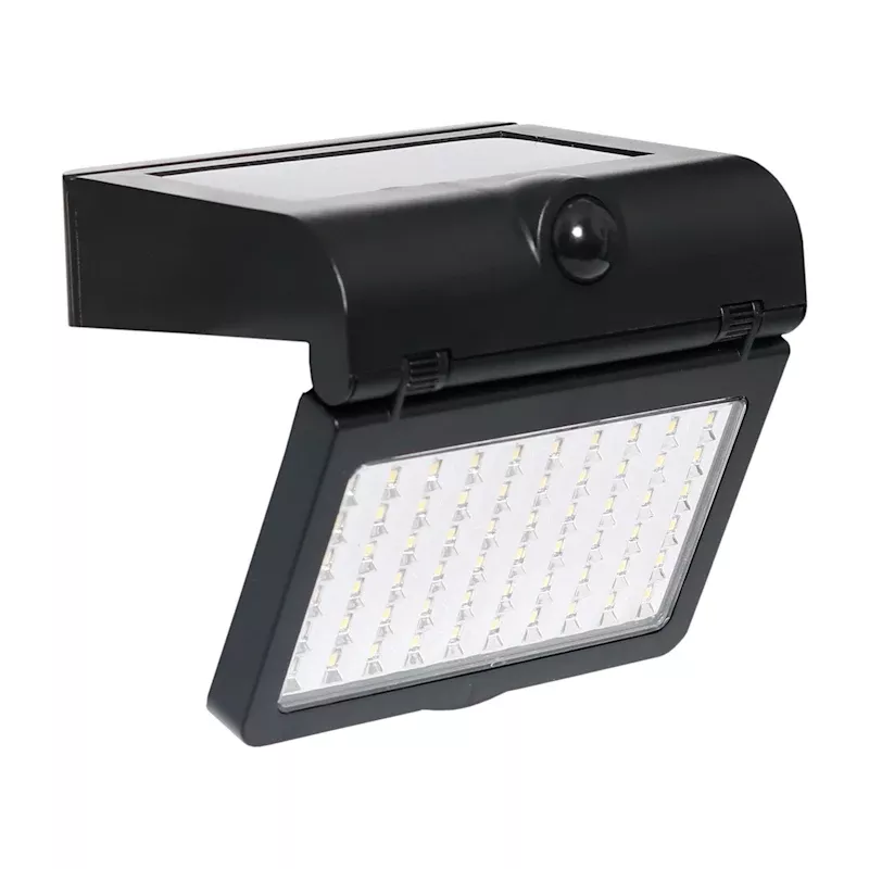 1000-Lumen Solar Black Motion Sensor Adjustable Light