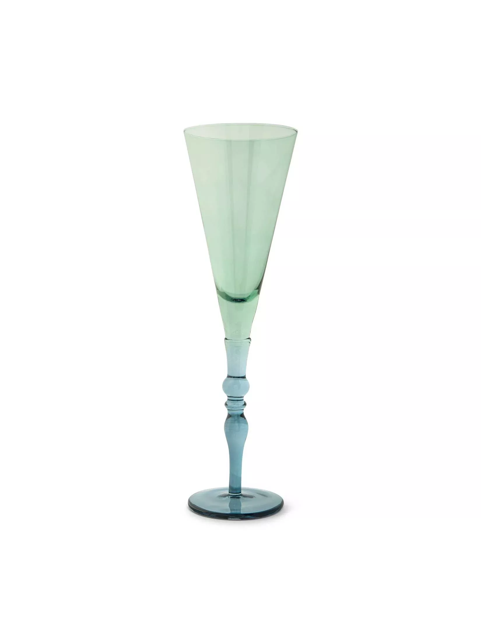 10oz Vienna Flute - Green and Blue