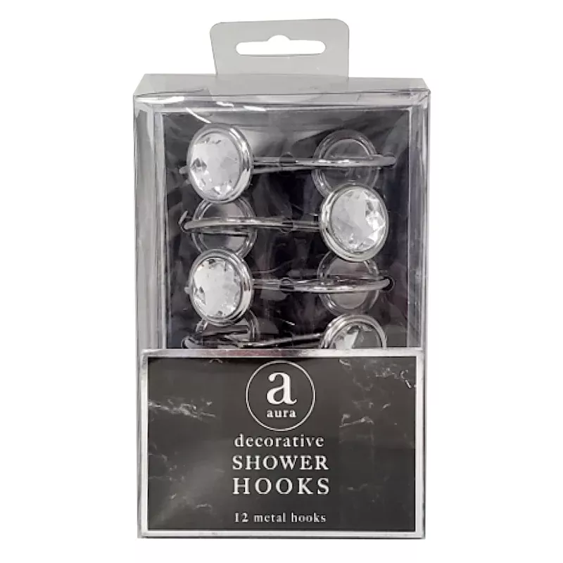 12-Piece Gem Hooks, Nickel