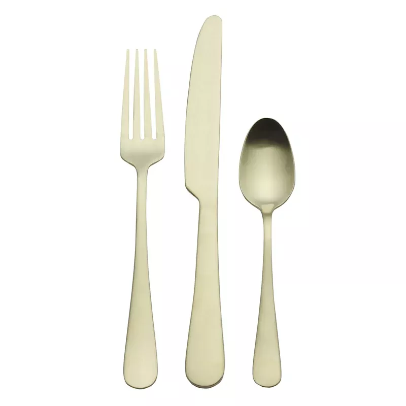 12-Piece Shelton Gold Satin Flatware Set