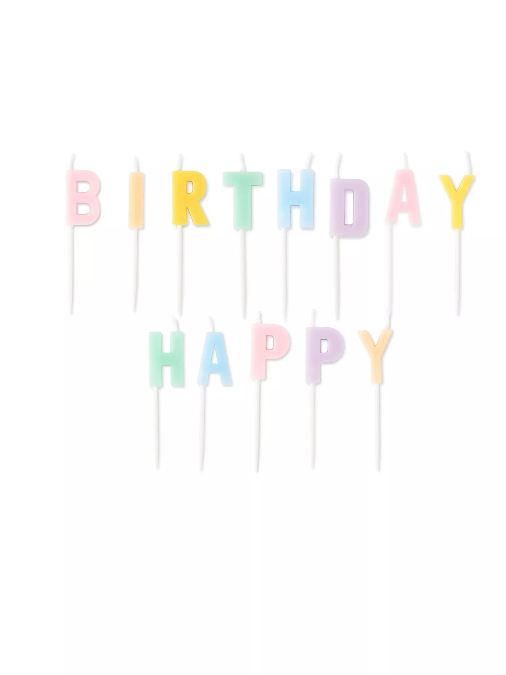 13pc Cake Candles - Happy Birthday