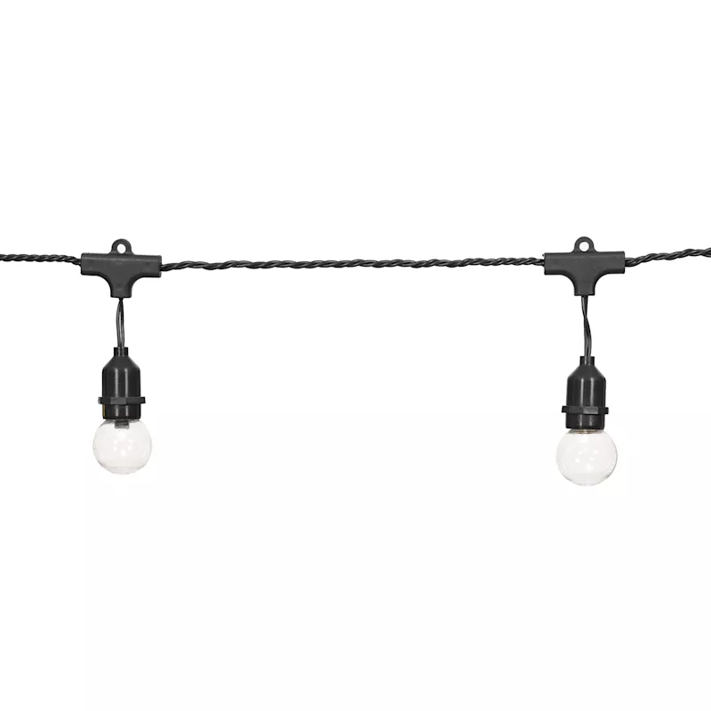 15-Count LED G40 Globe String Lights with Black Wire