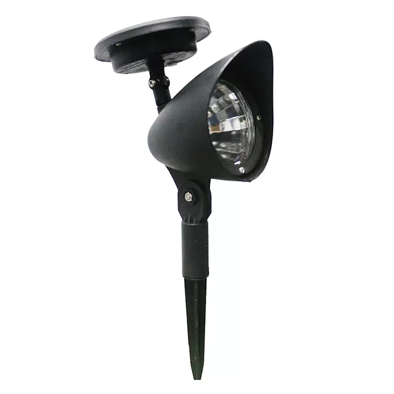 15-Lumen Solar Black Spotlight