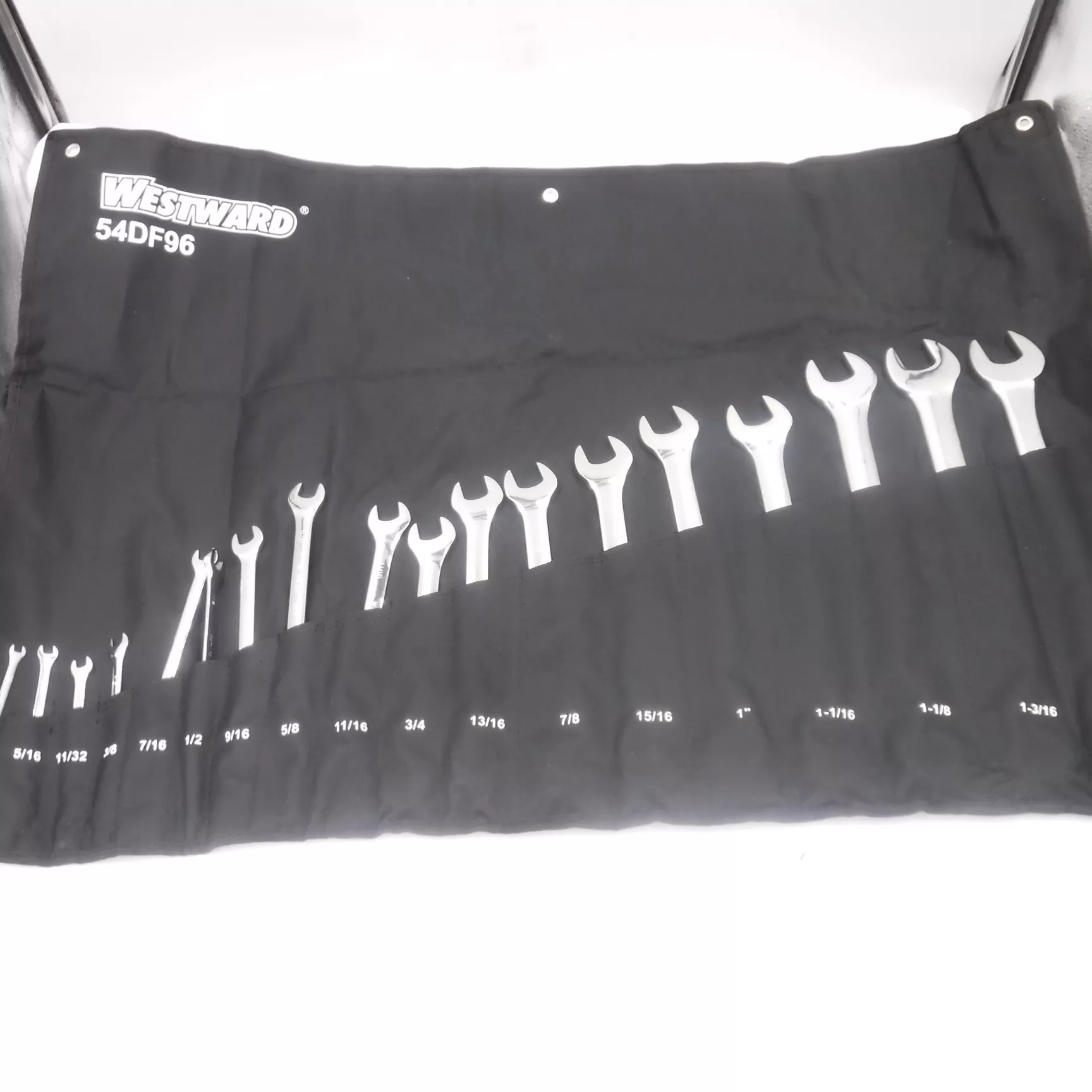 18 Piece Westward Steel Alloy Large Wrench Set Chrome15° Offset 54DF96A