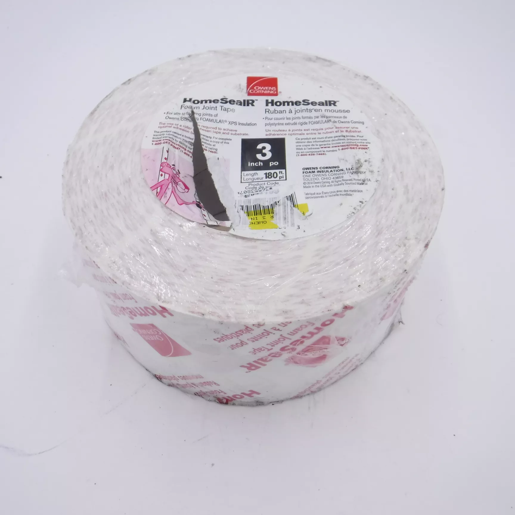 180′ Owens Corning 3″ HomeSealR Foam Joint Tape 749199