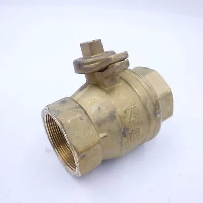 2″ Inline Brass Ball Valve Female Threaded FNPT Locking Wing Made in Italy