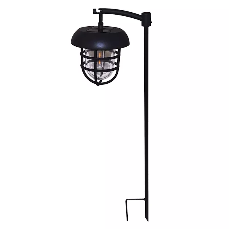 2-Pack 10-Lumen Solar Black Sheppard Hook Pathway Lights