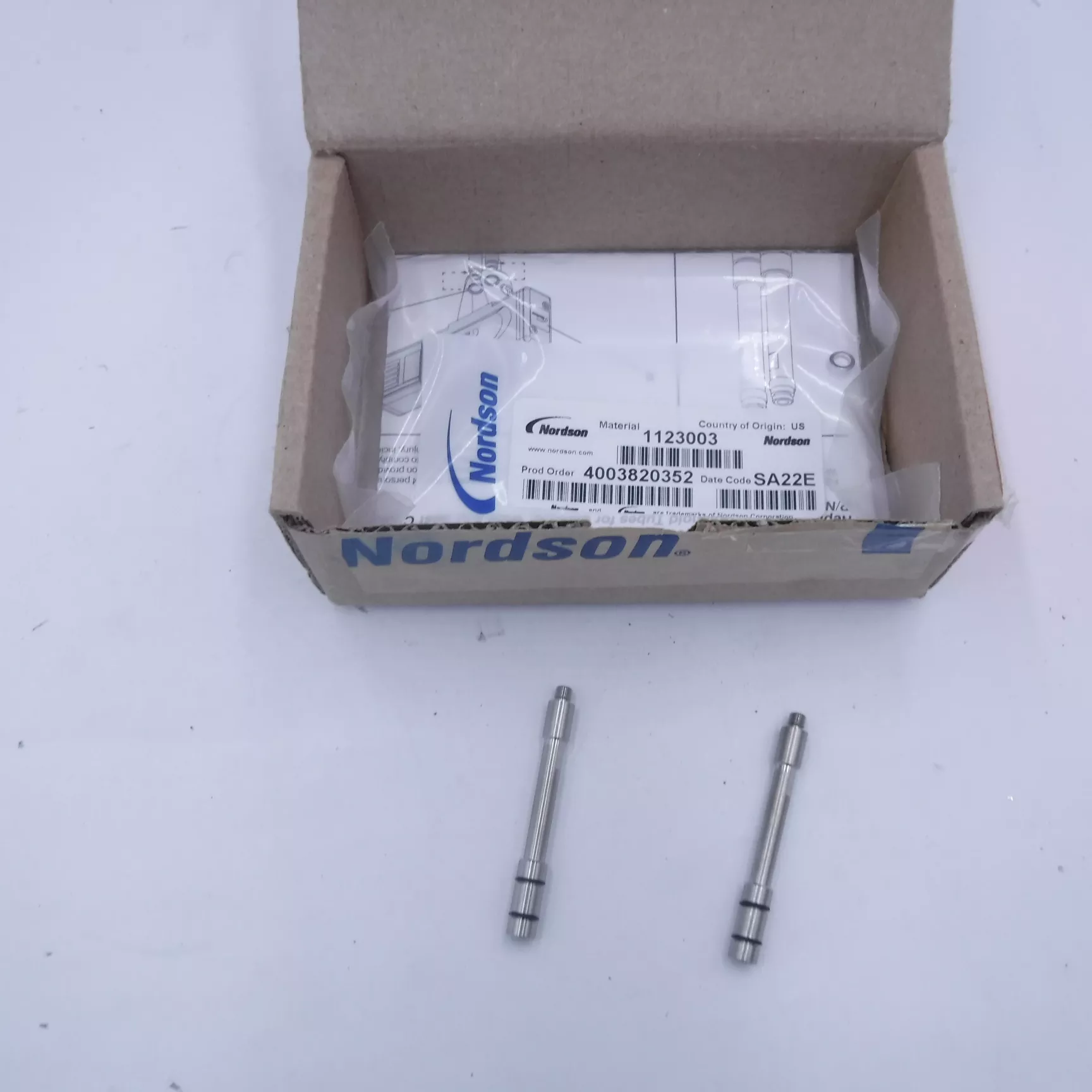 2 Pack Pneumatic Pipe MB M5x48 Solenoid Mounting For Nordson MiniBlue II