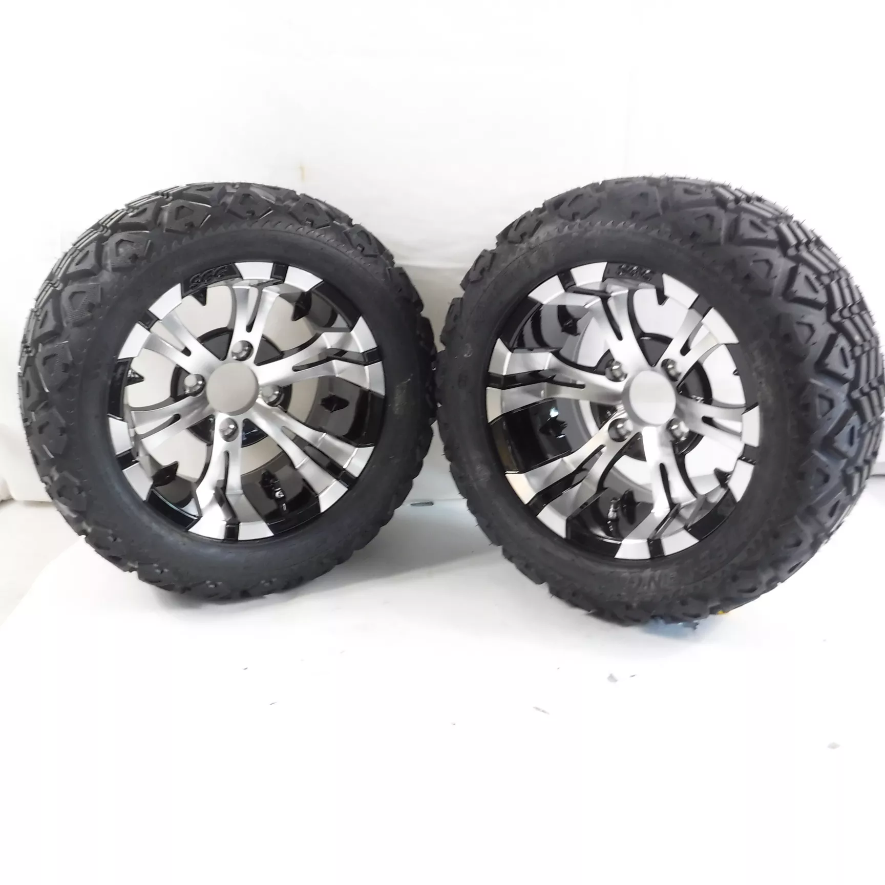 2 Pack Steeleng 20 x 10.00-12 Golf Cart Tire & Wheel