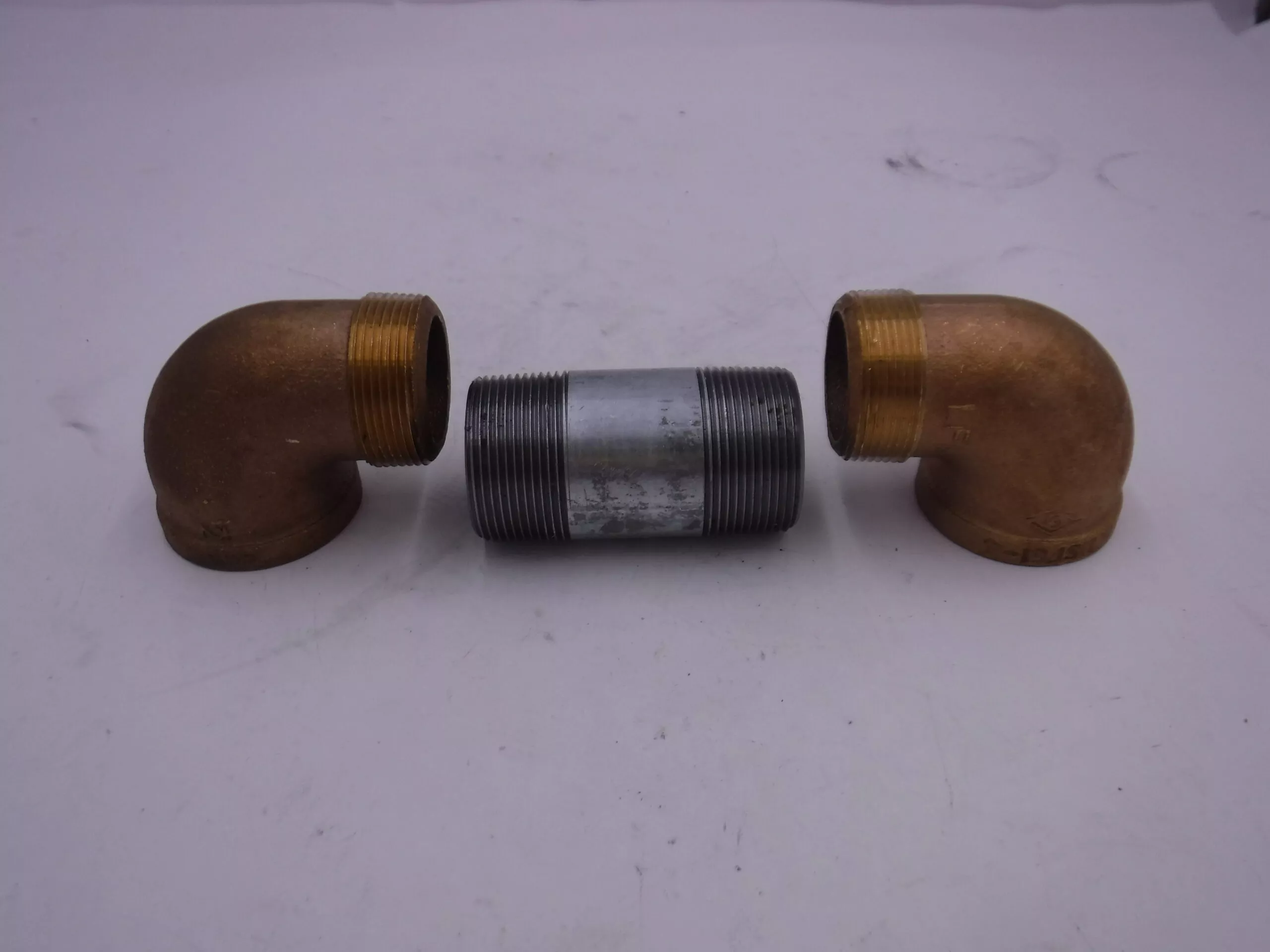 2 PckElbow NSF61-41-1/2 “MNPT x FNPTBrass ElbowW/Male X Male Connector
