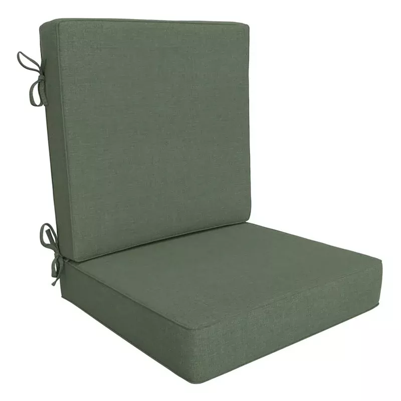 2-Piece Endive Green Premium Outdoor Deep Seat Cushion