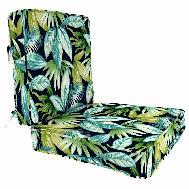 2-Piece Seneca Navy Blue Outdoor Deep Seat Cushion