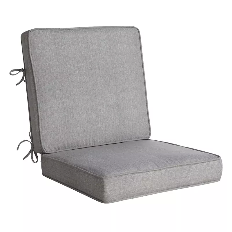 2-Piece Tahiti Silver Outdoor Deep Seat Cushion