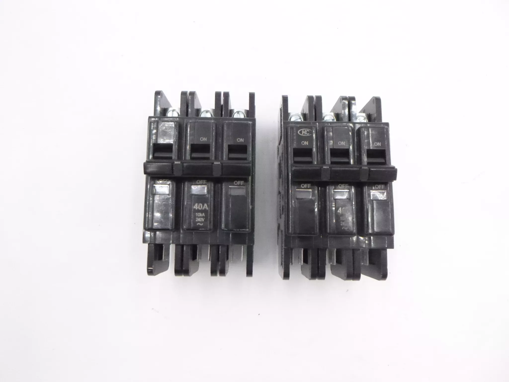 2 Pk Littelfuse HCB-3P40GA 3P 40A 3-Pole Unit Circuit Breaker 10kA 240V