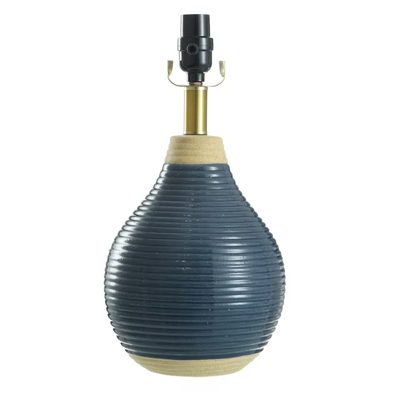 2-Tone Blue & Cream Accent Lamp, 15"
