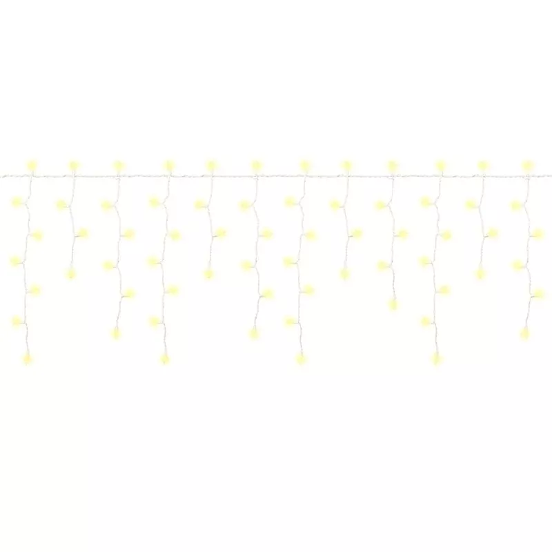 200-Count Warm White LED Icicle String Light with White Wire