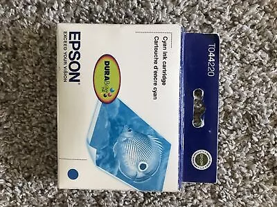 2015 Epson Cyan Ink Cartridge t044220 Genuine OEM Sealed