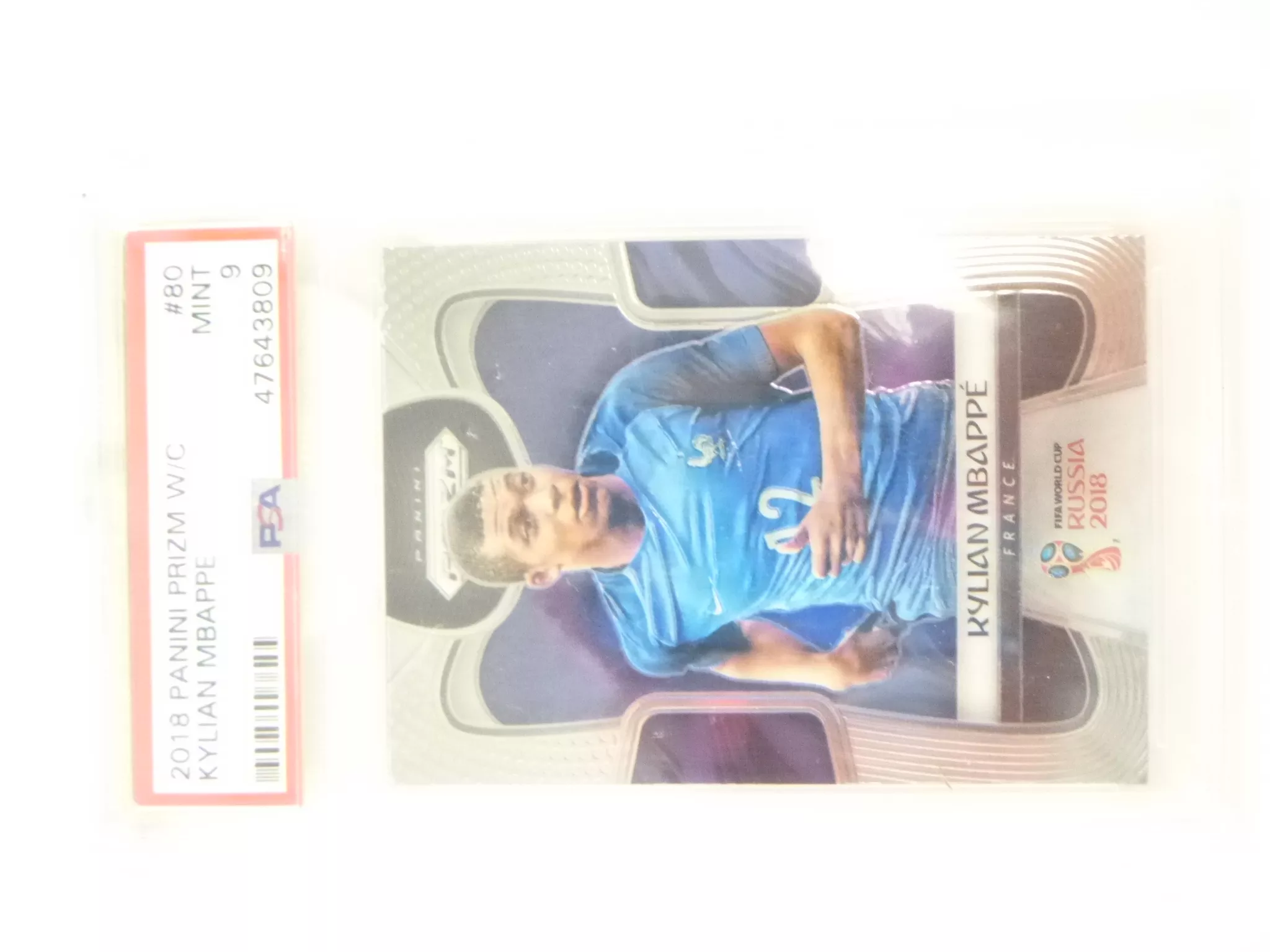 2018 Panini Prizm KYLIAN MBAPPE FIFA World Cup Russia 2018 PSA #80 Mint 9
