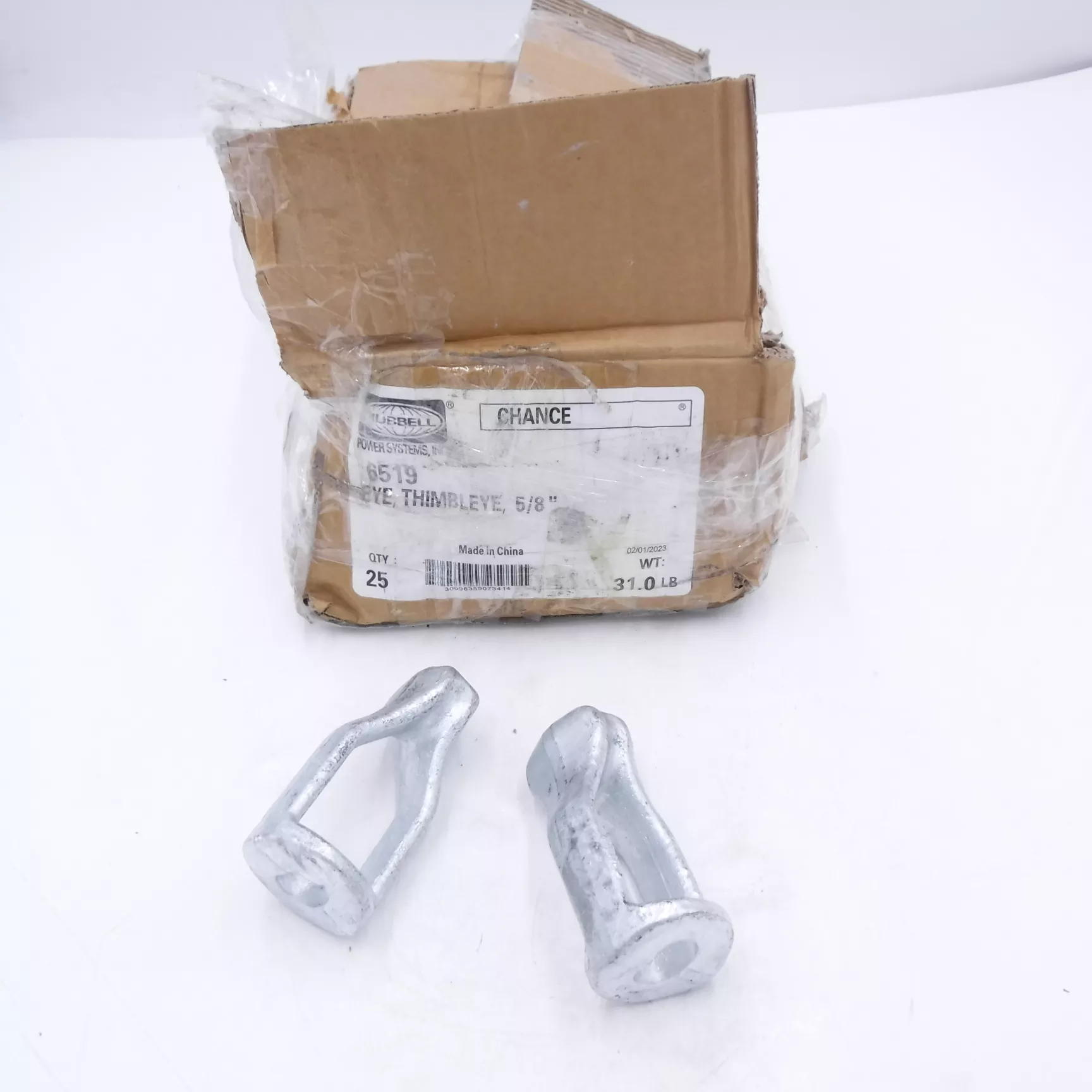 25 Pack Hubbell Power Systems 5/8″ Thimbleye Eyelets 6519