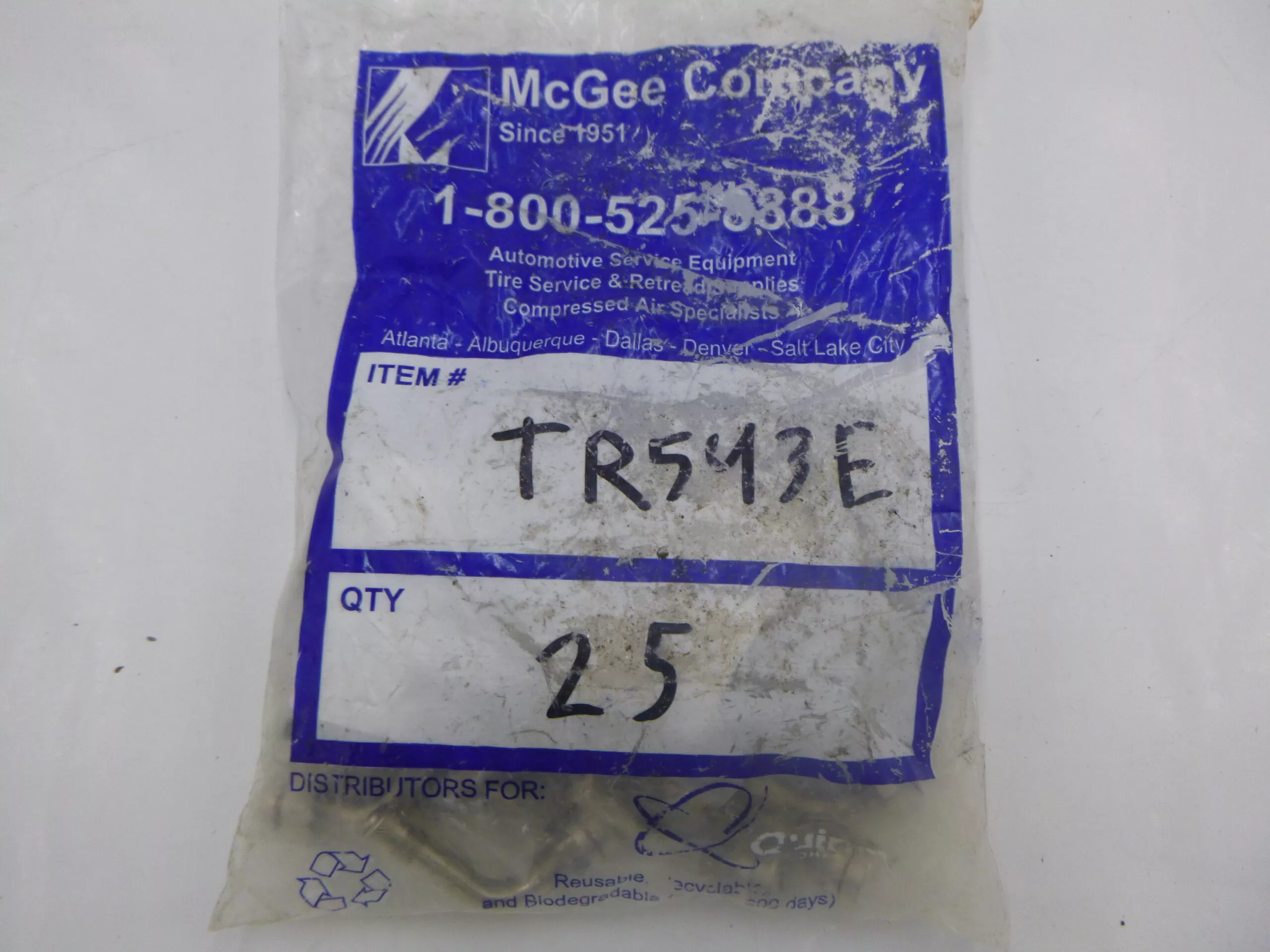 25 Pack McGee Company TR543E Chrome Tire Valves