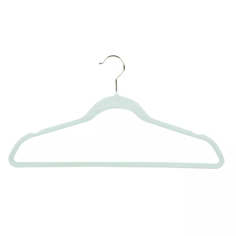 25-Pack Velvet Hangers, Clearly Aqua