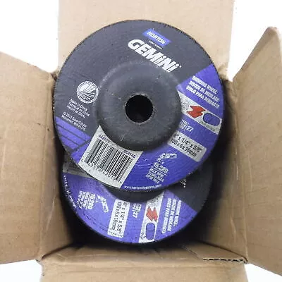 25 Pk Norton Depressed Center Wheel T27, 4″x1/4″x5/8″, 24 Grit, Grinding Wheel