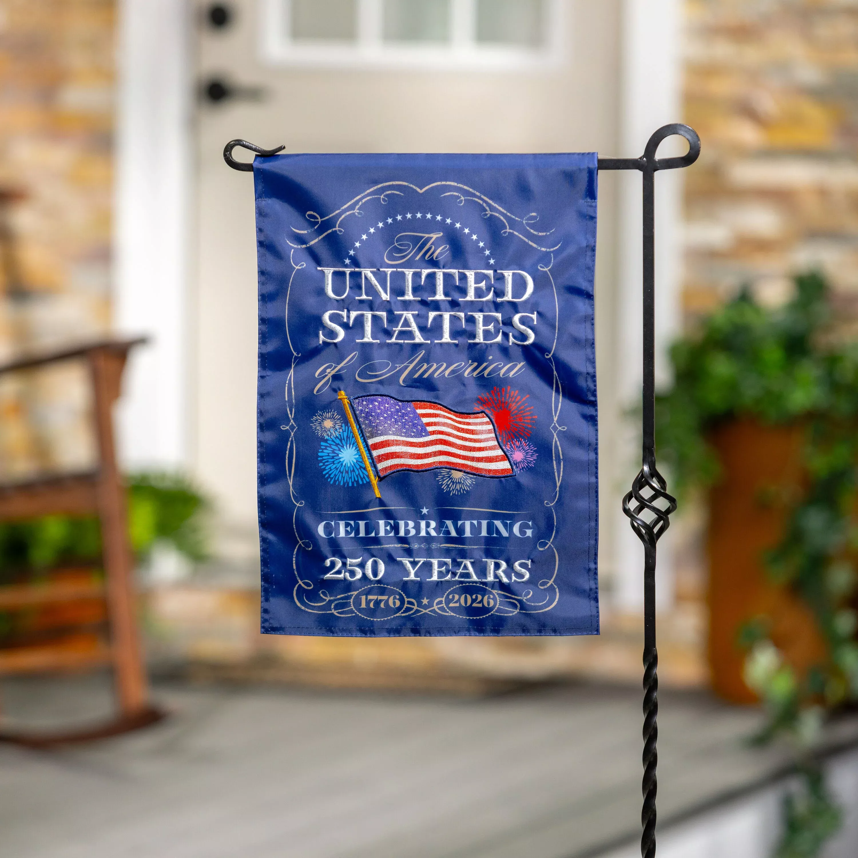 250th Anniversary Celebration Applique Garden Flag