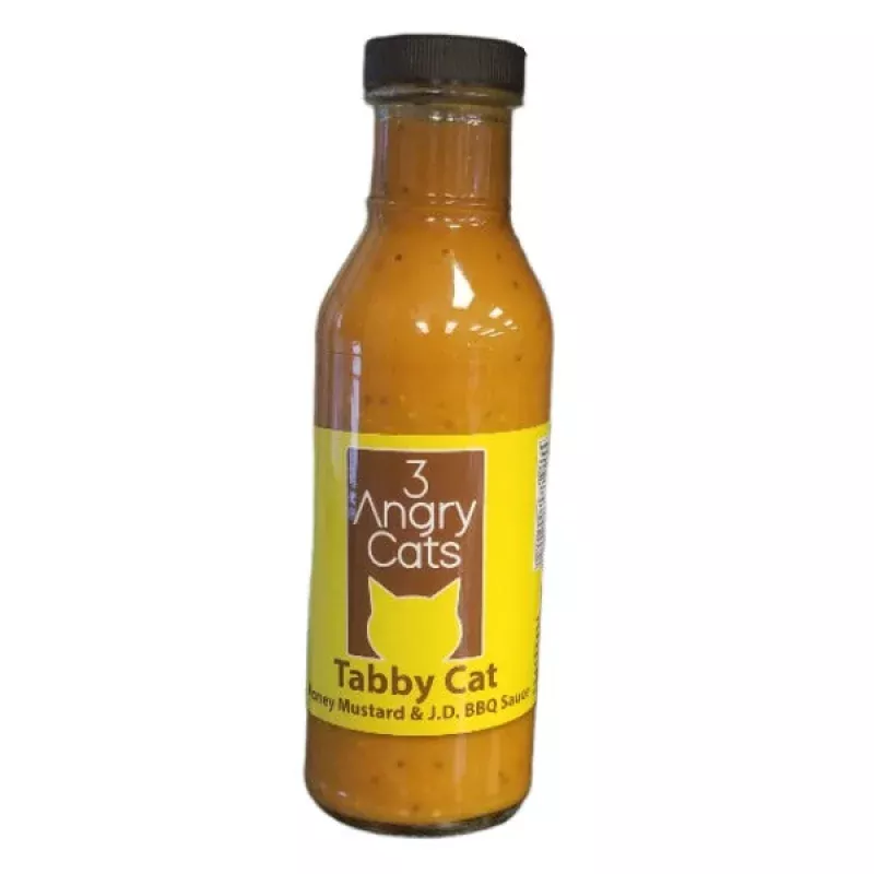 3 Angry Cats Tabby Cat Honey Mustard BBQ Sauce
