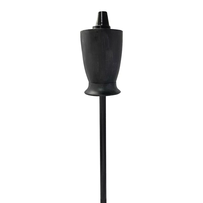 3-in-1 Black Metal Garden Torch, 16"