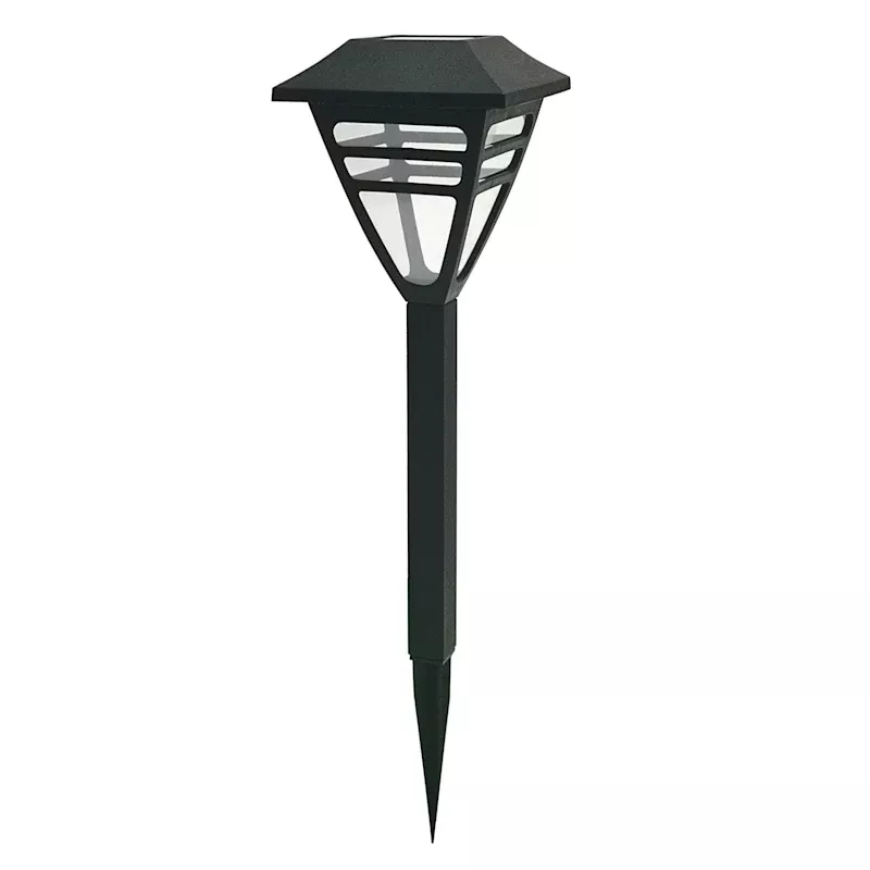 3-Lumen Solar Black Squared Pathway Light